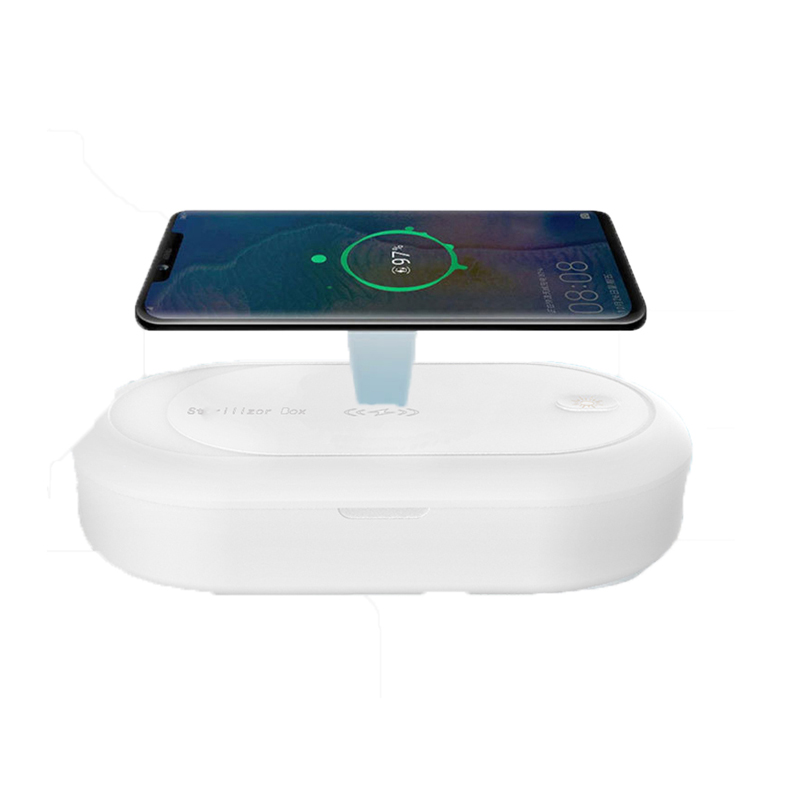 ホット販売プロフェッショナル低価格ワイヤレス充電uvランプ滅菌装置ポータブルuv消毒ボックス付きce rohs fcc